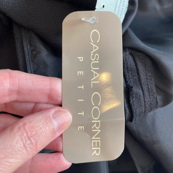 Casual Corner Black Dress with Gold Buttons Petite Rayon Retro Classic - Picture 5 of 13